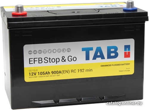 Автомобильный аккумулятор TAB Stop&Go EFB SG10J (105 А·ч)