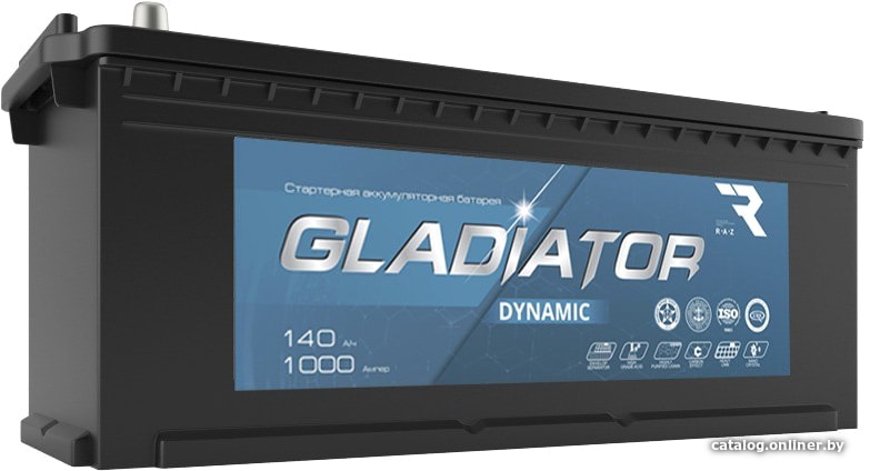 Автомобильный аккумулятор Gladiator Dynamic 6СТ-140L(3) (140 А·ч)