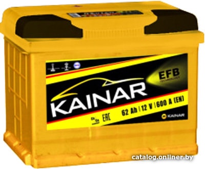 Автомобильный аккумулятор Kainar 62 R EFB (62 А·ч)