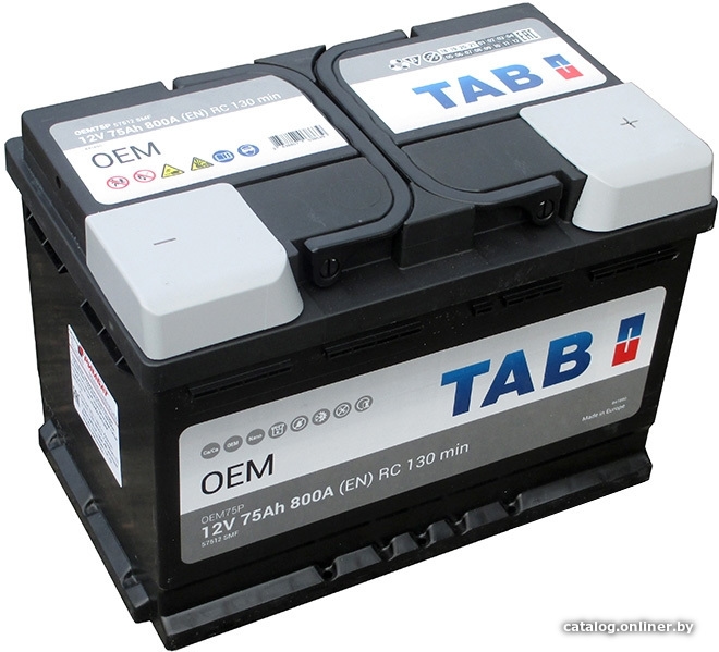 Автомобильный аккумулятор TAB OEM 75 R (75 А·ч)