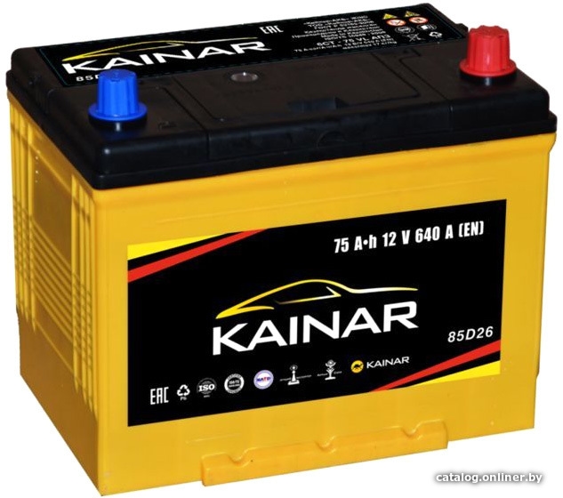 Автомобильный аккумулятор Kainar Asia 75 JR (75 А·ч)