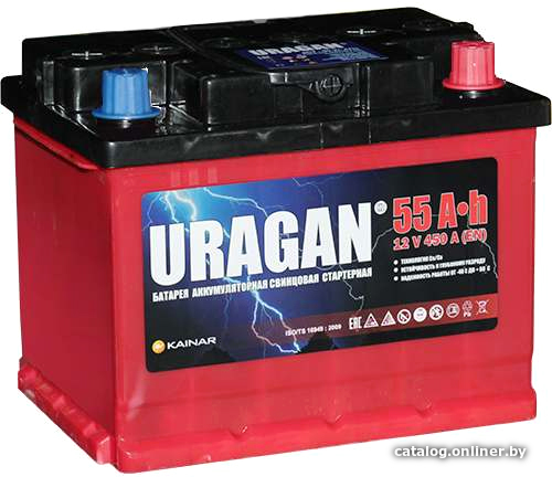 Автомобильный аккумулятор Uragan R (55 А·ч)